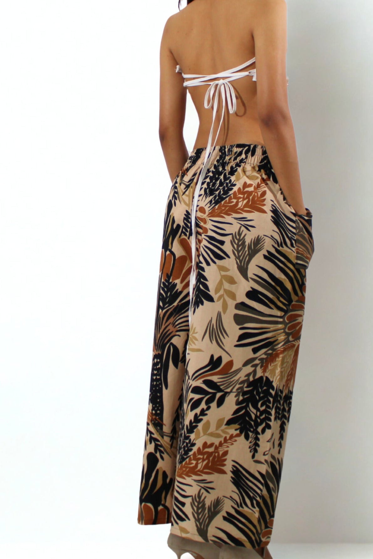 Cotton Wide-Leg Pants