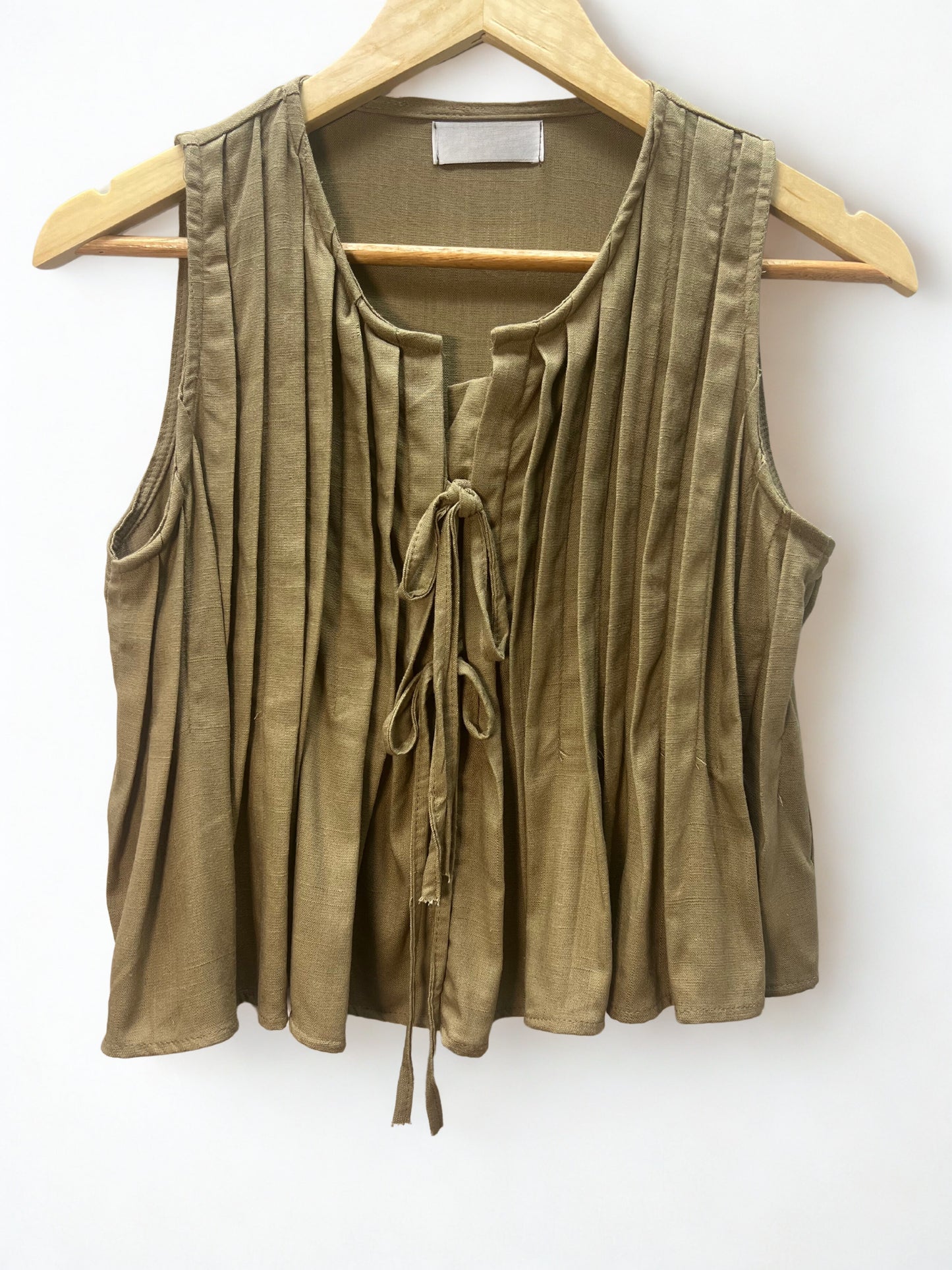 Thea Pleated Linen Blend Top