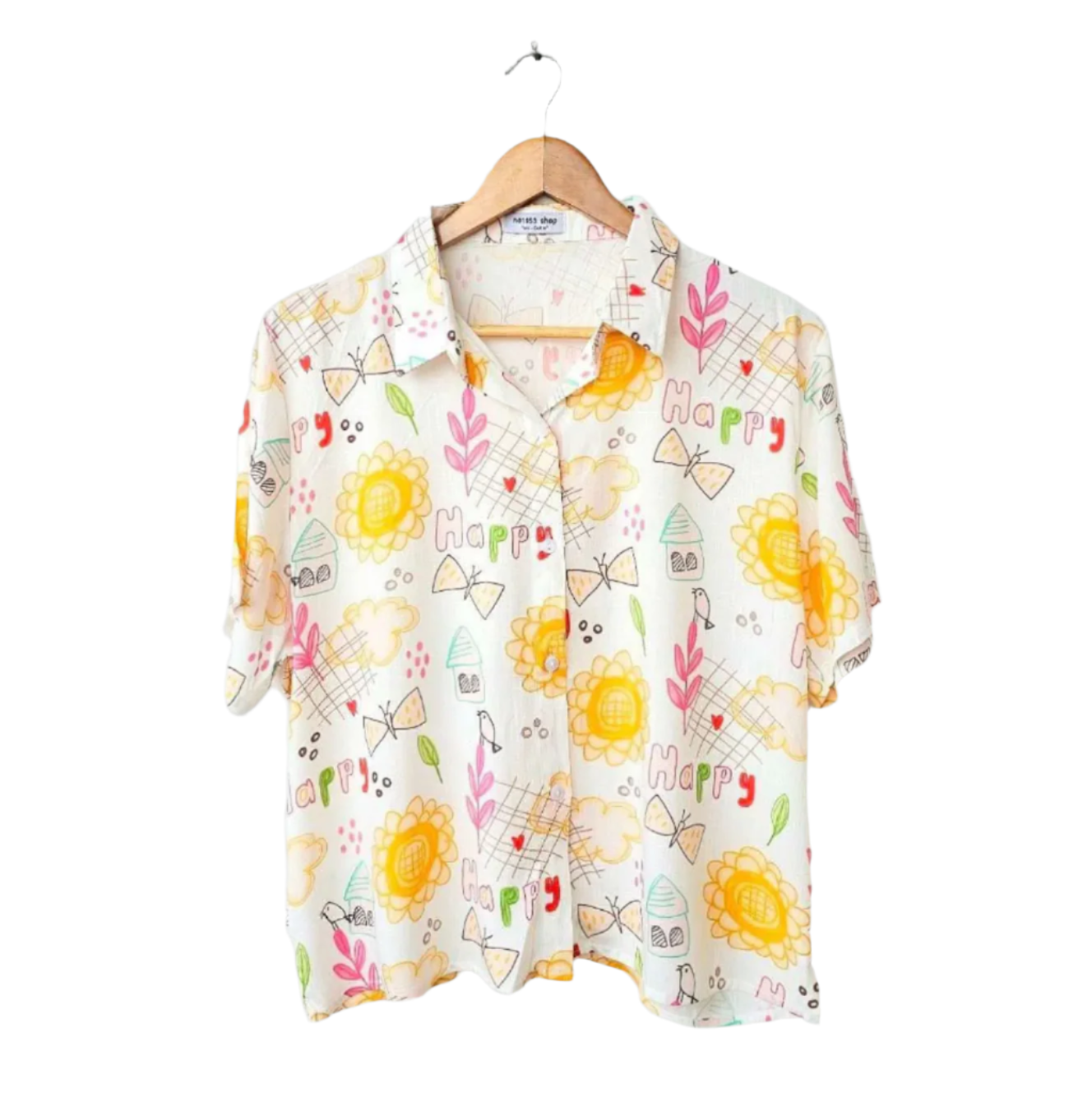 Happy Doodles Button-Up Shirt
