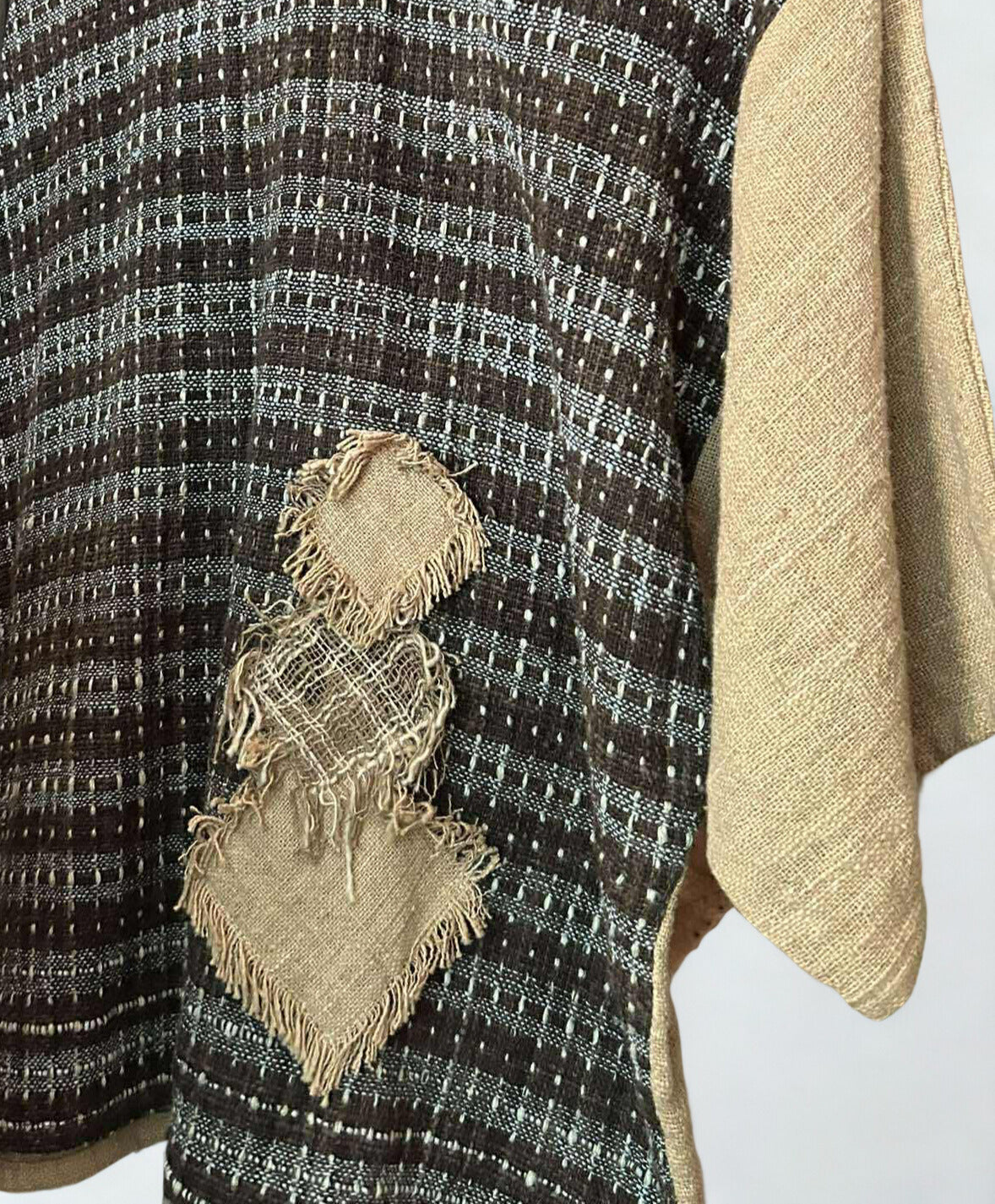 Handwoven Patchwork Cotton Top – Earth Tones