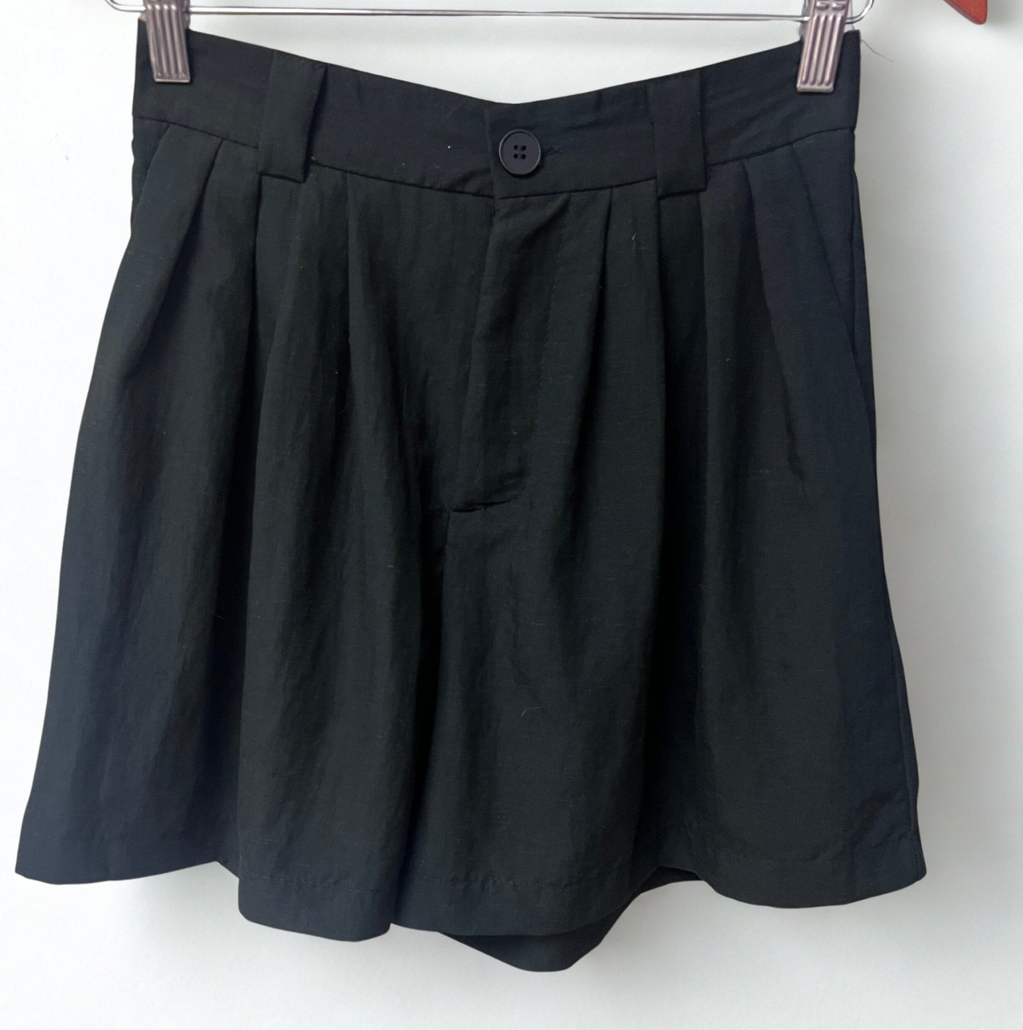 Tailored Breeze Shorts Black– Cotton Linen Blend