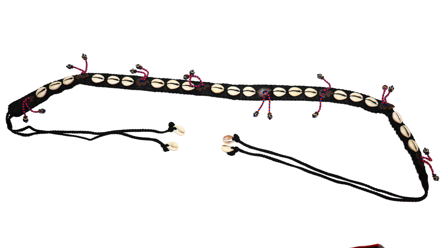 Handmade Cowrie Shell Belt with Cotton Band
