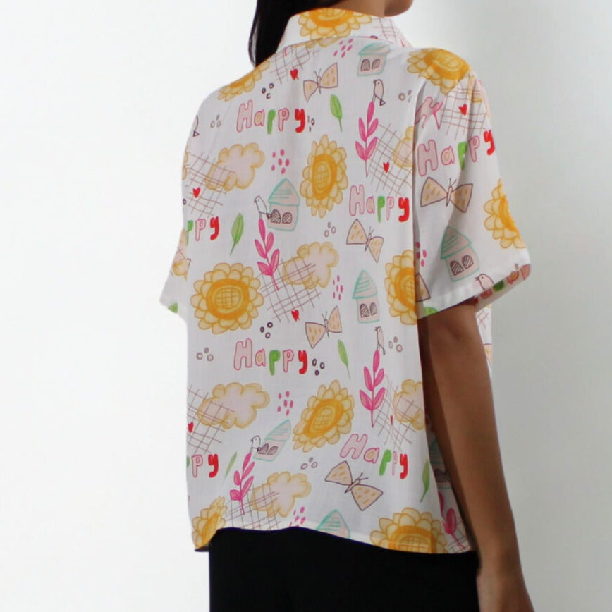 Happy Doodles Button-Up Shirt