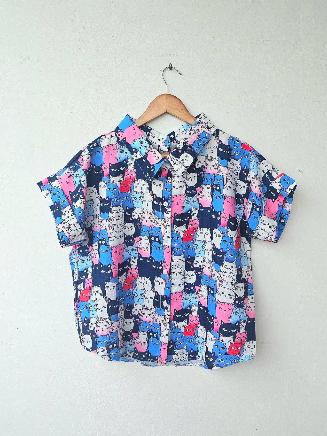 Pop Cats Button-Up Shirt