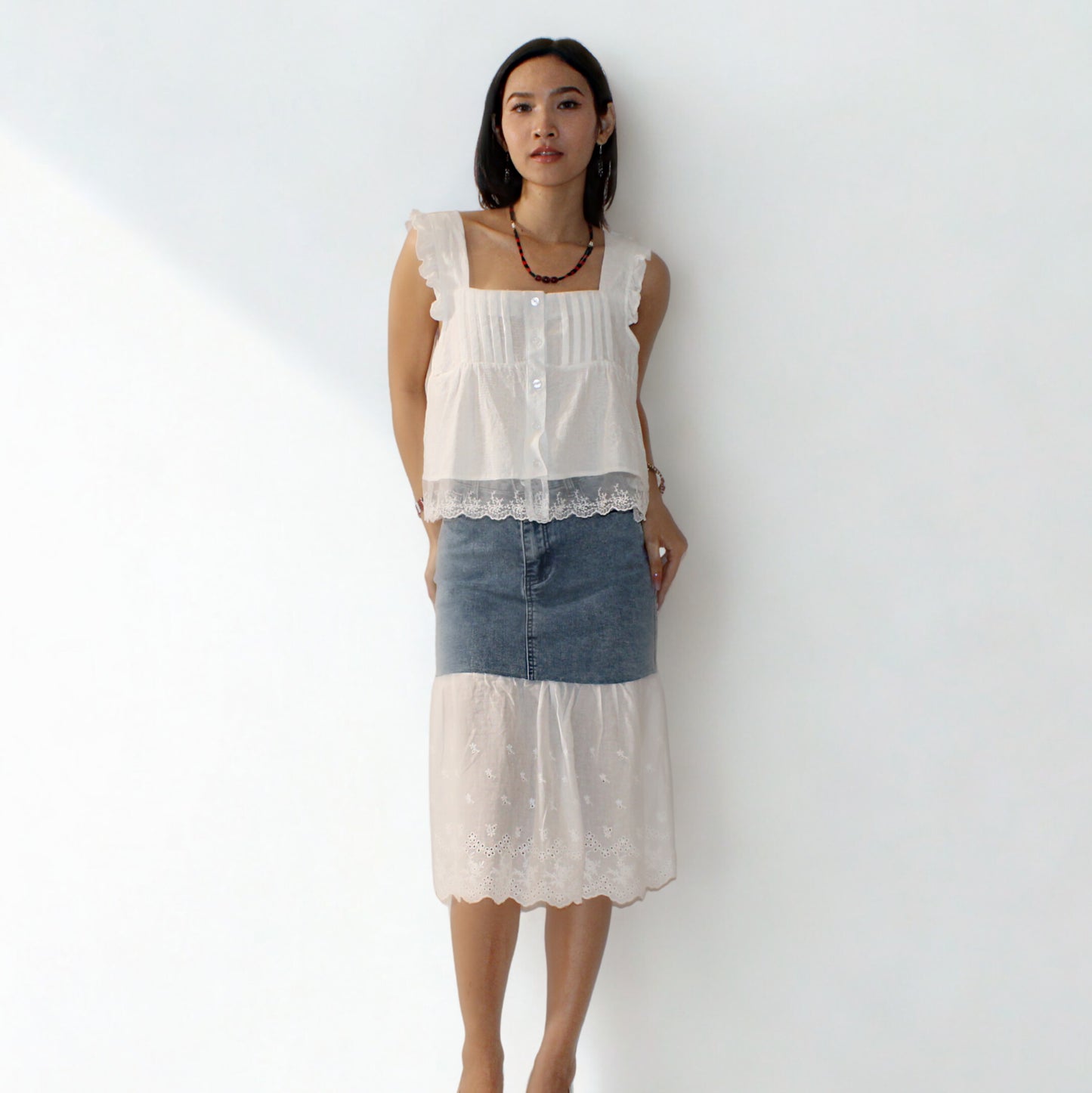 Clara Denim Bloom Skirt