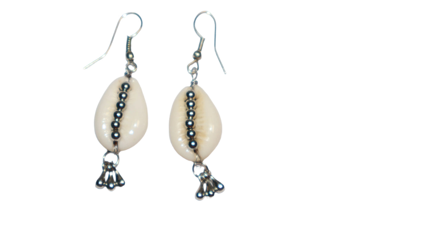 Ocean Spirit Cowrie Shell Earrings