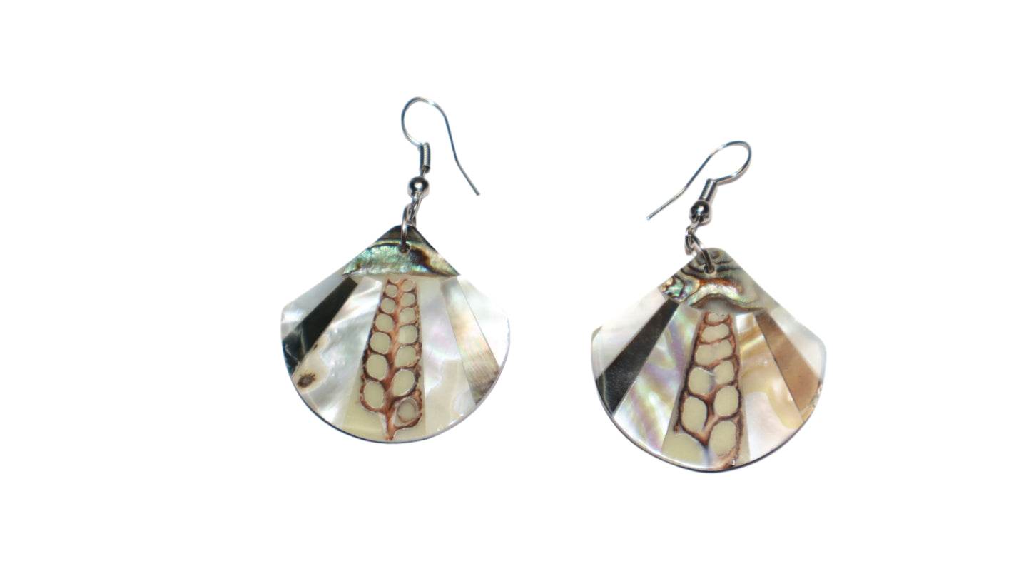 Seabreeze Abalone Fan Earrings