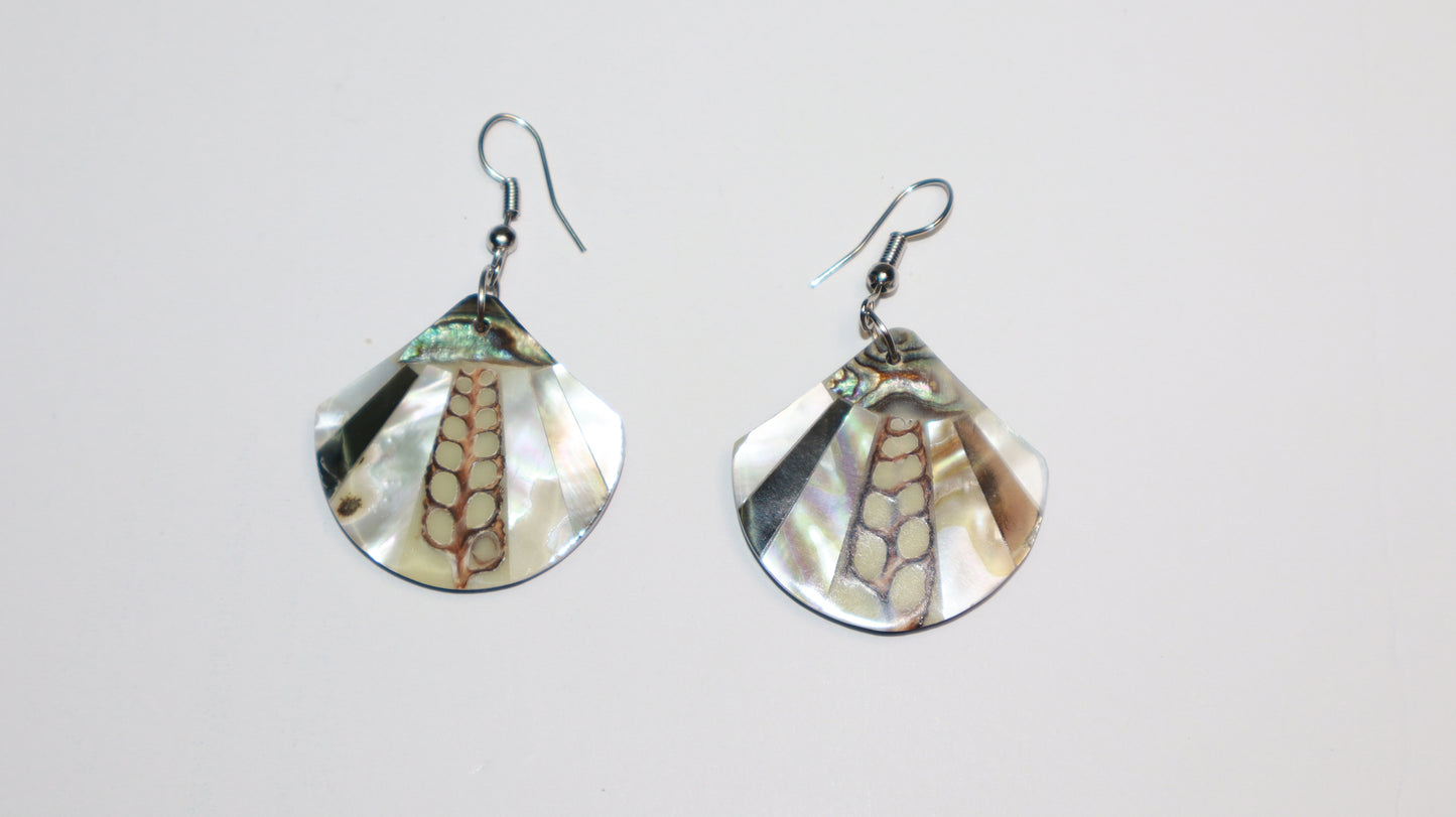 Seabreeze Abalone Fan Earrings