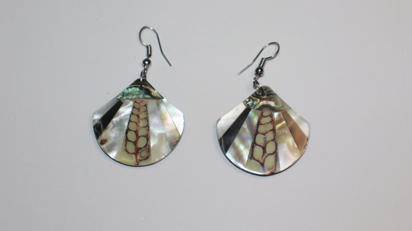 Seabreeze Abalone Fan Earrings