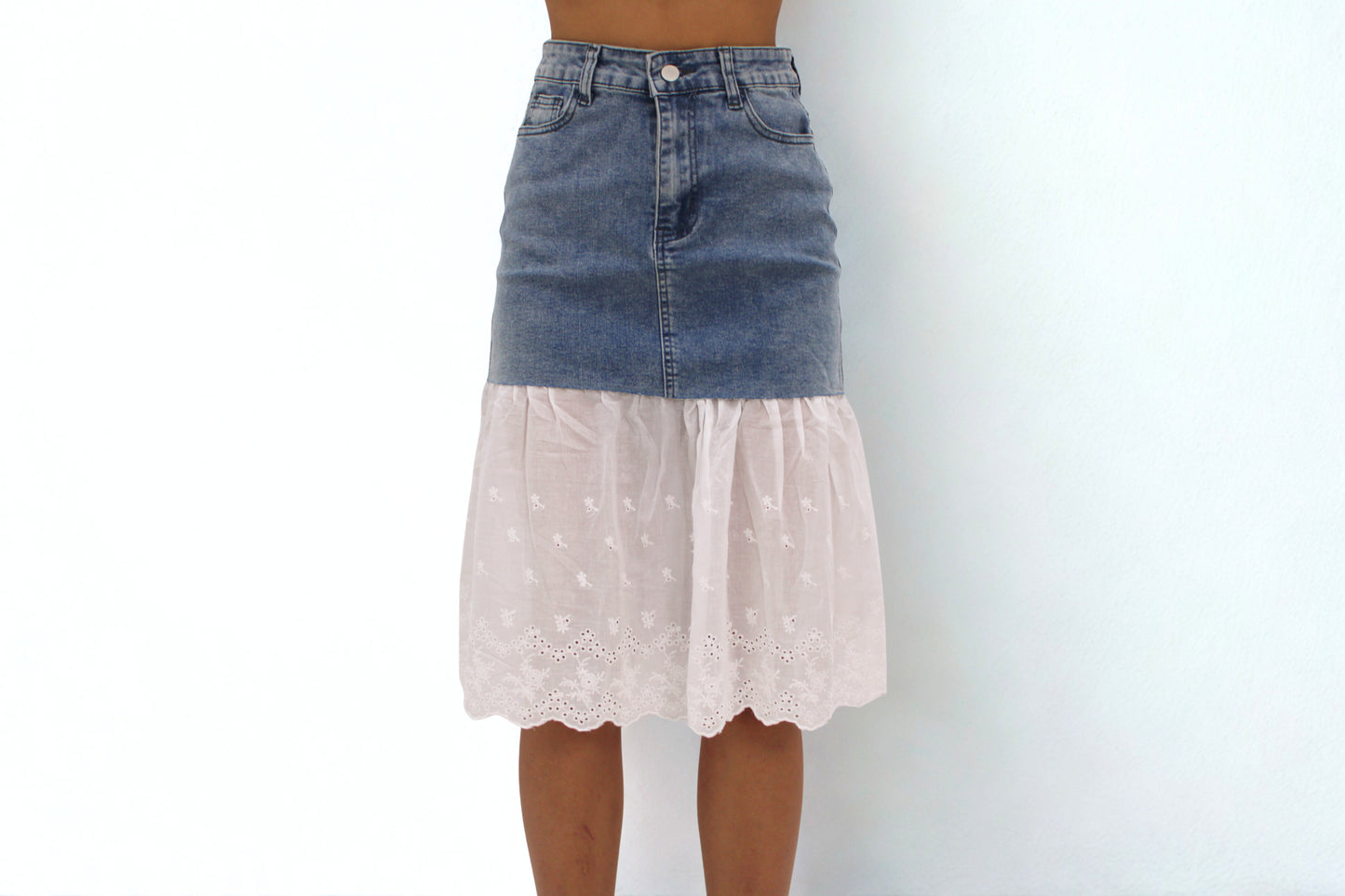 Clara Denim Bloom Skirt