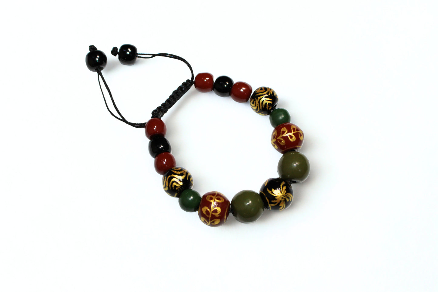 BR08 - Olive Grove Goldleaf Lacquerware Bracelet