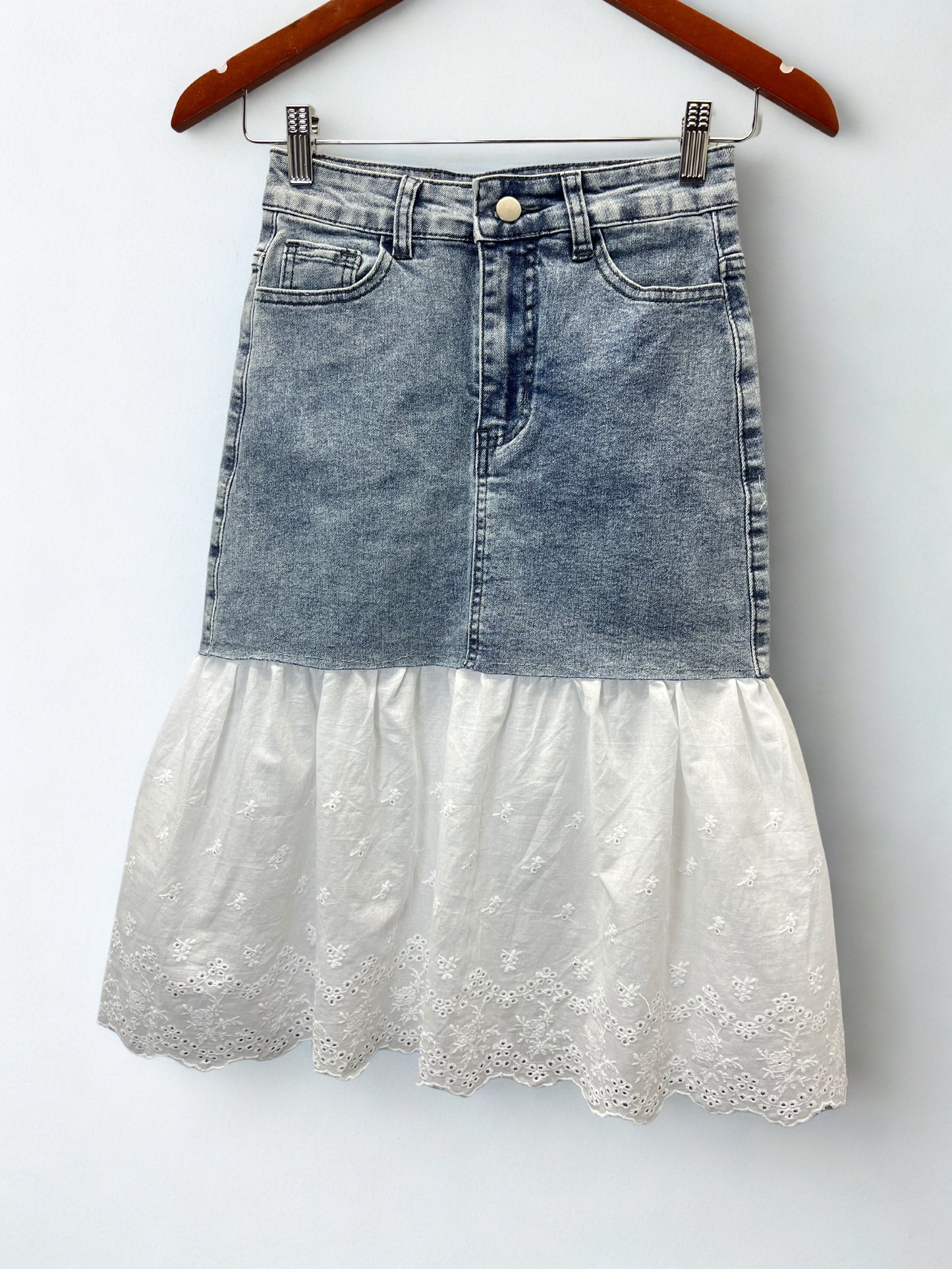 Clara Denim Bloom Skirt