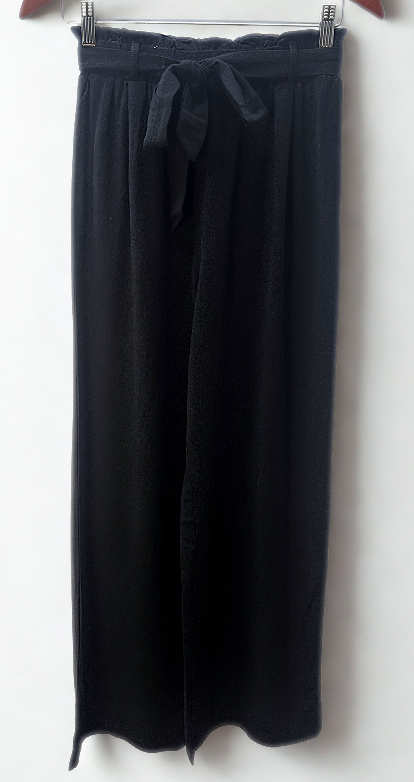 Black Cotton Ribbon Pant– Soft Flow Edition