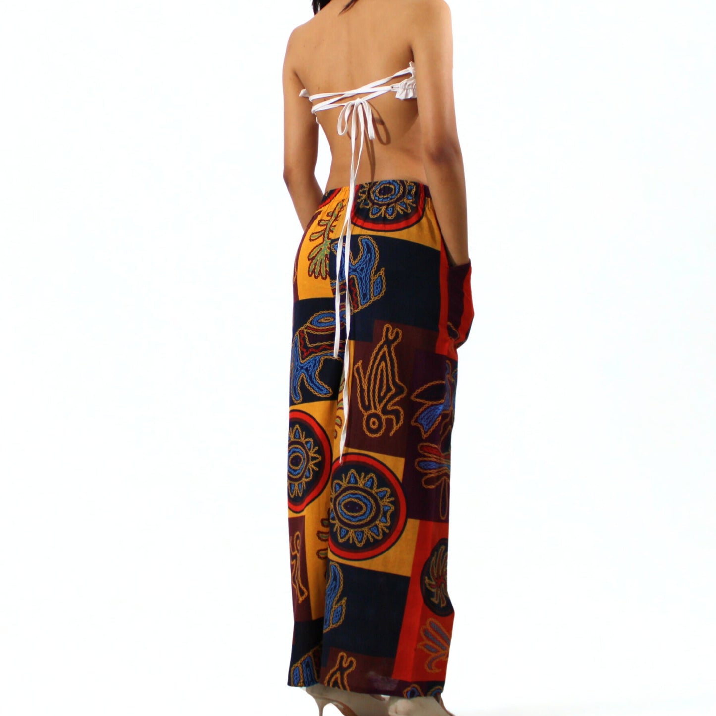 Street print pants-V