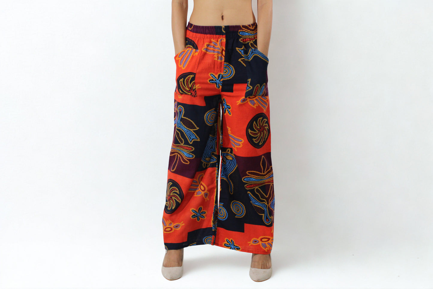 Street print pants-V