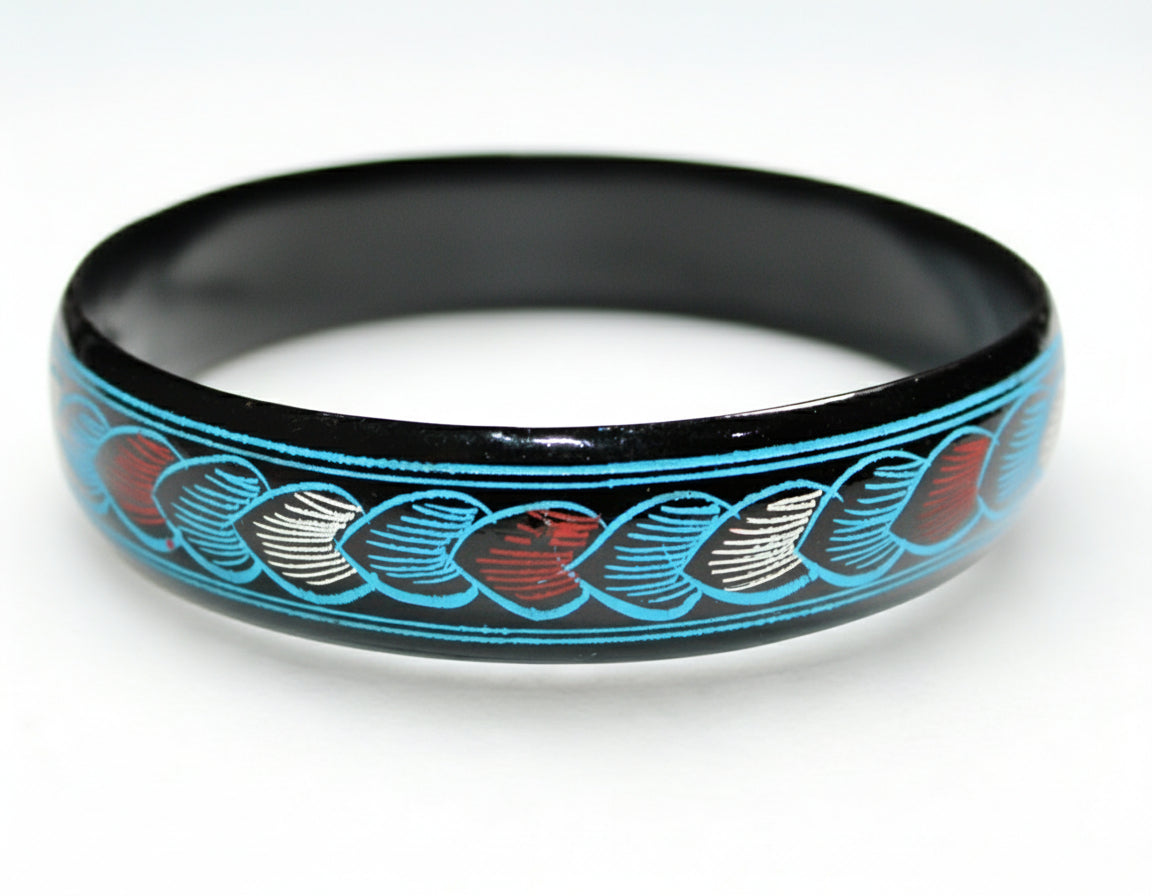Ocean Leaf Trail – Lacquerware Bangle