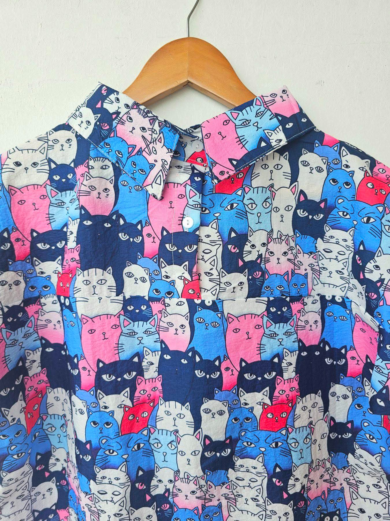 Pop Cats Button-Up Shirt