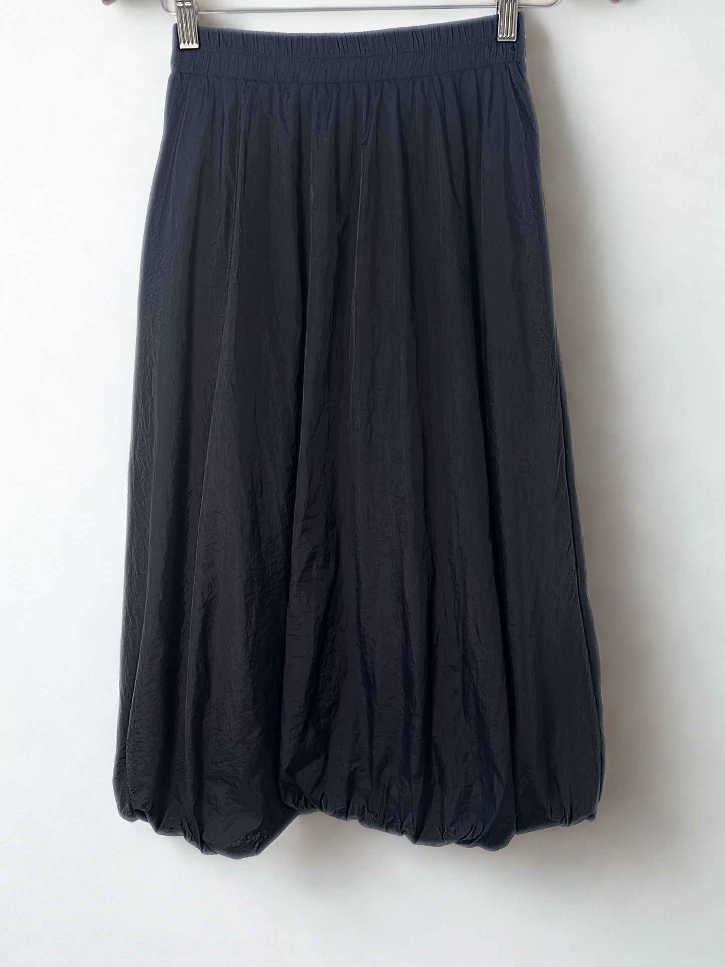 Midnight Bloom Balloon Skirt – Taffeta Black