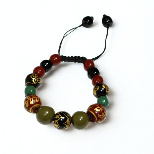 "Heritage Harmony" Lacquerware Bead Bracelet – BR07