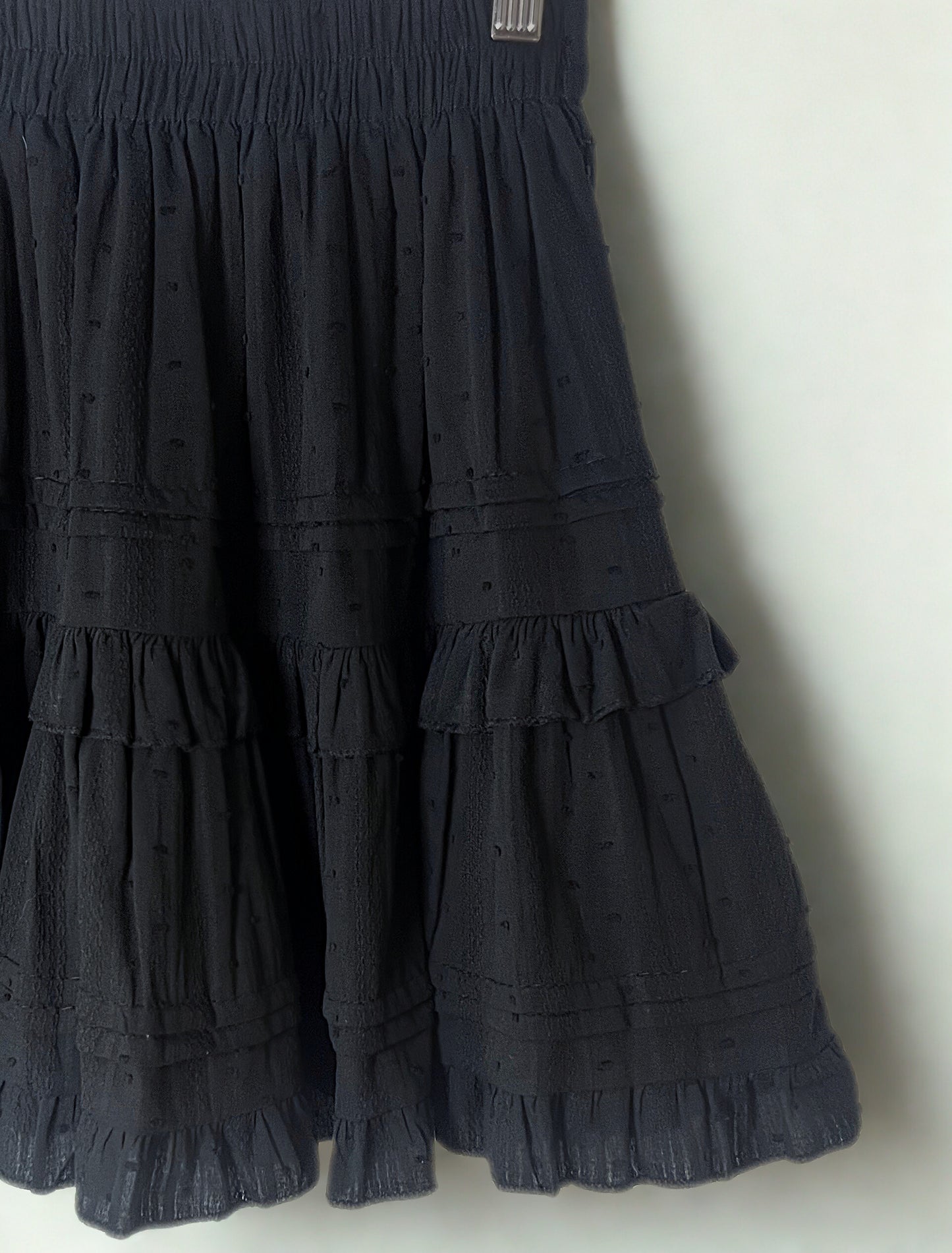Midnight Whimsy Ruffle Skirt