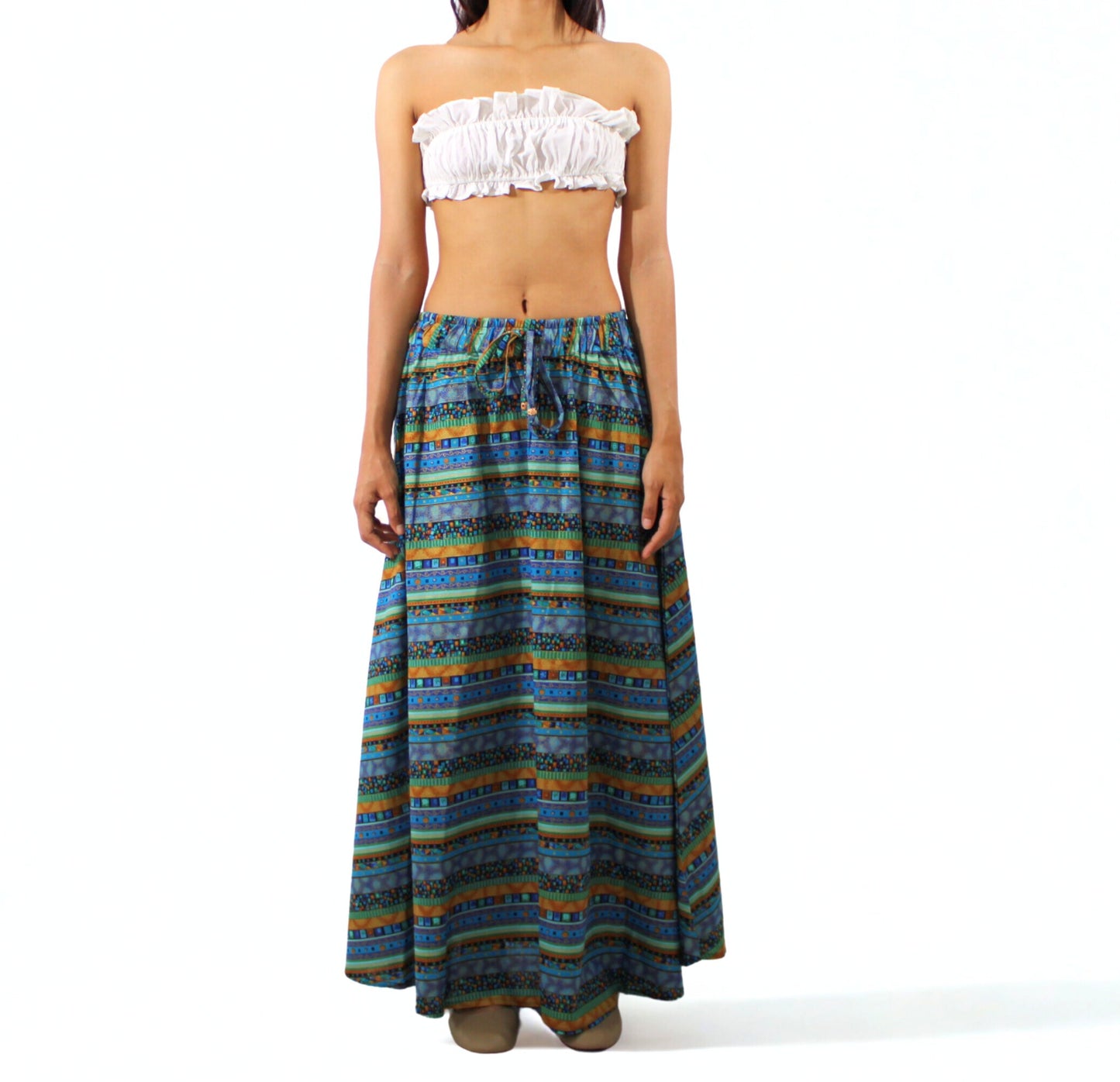 Boho Cotton Maxi Skirt