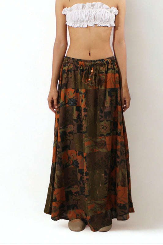 Cotton Drawstring Skirt-C11