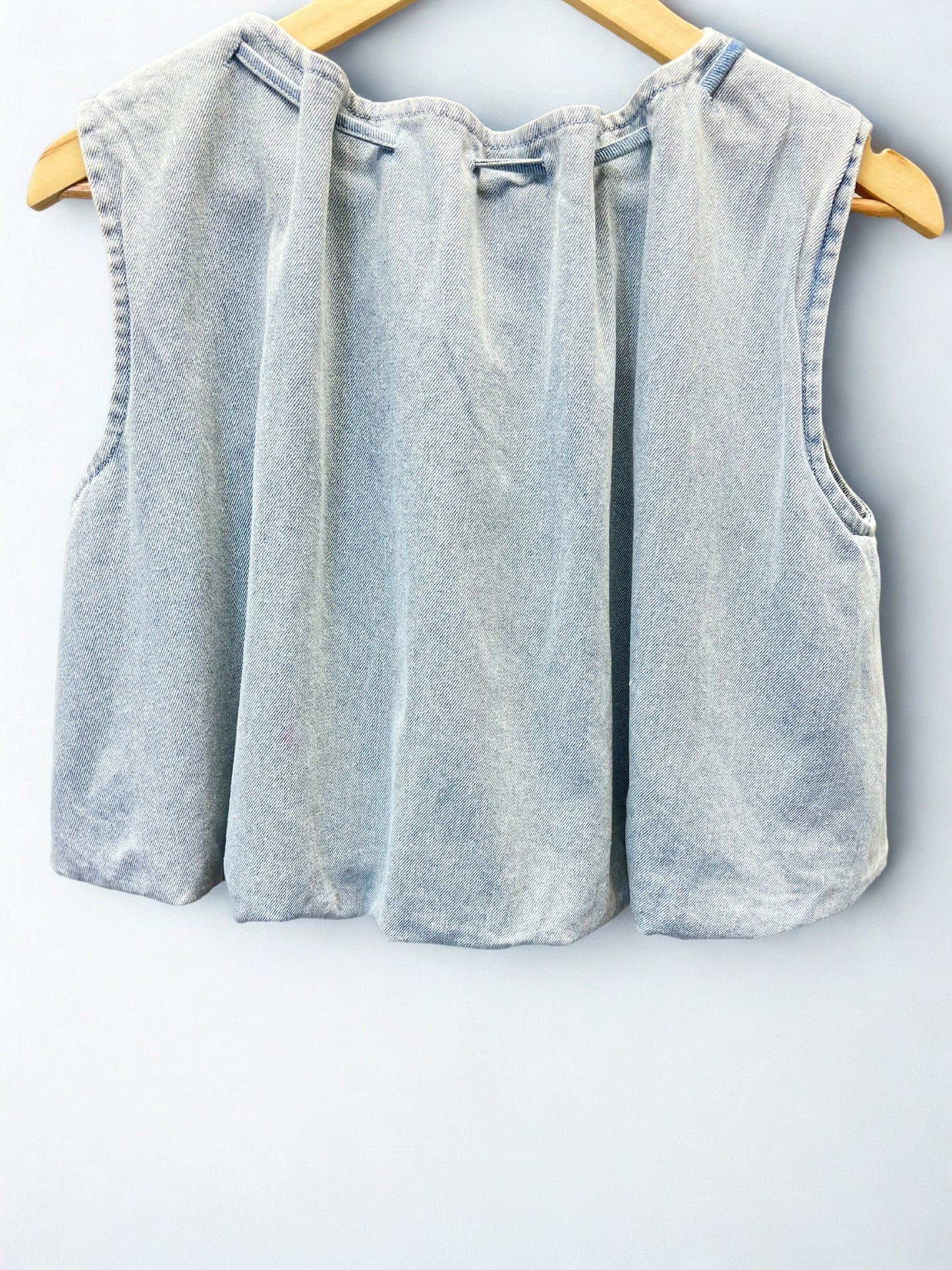 Noa Cloud-Washed Denim Top