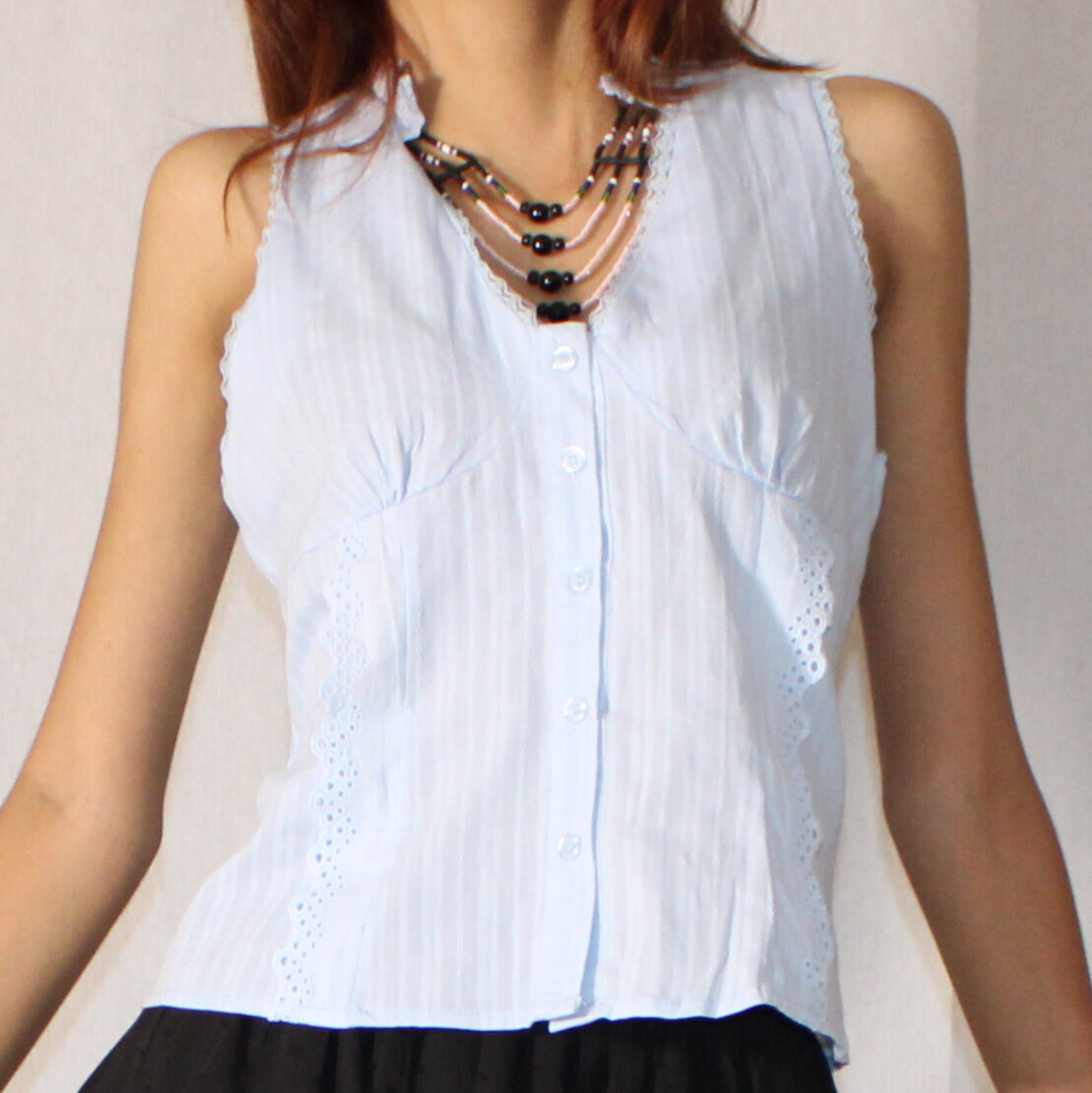 Celeste Sleeveless Eyelet Shirt