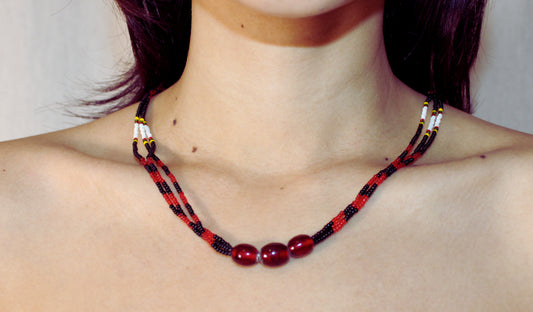 Zeya – Multicolor Tribal Beaded Necklace