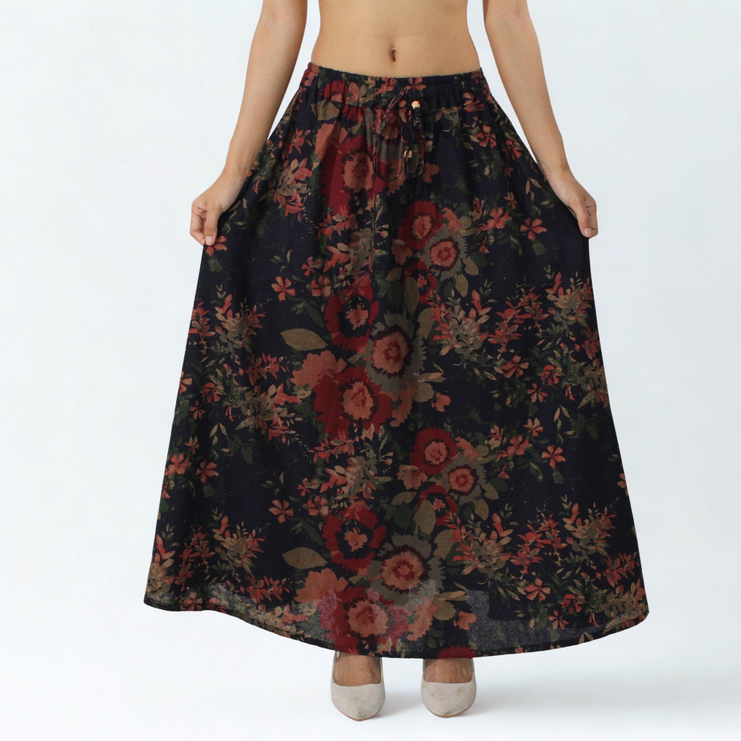 Cotton Drawstring Skirt
