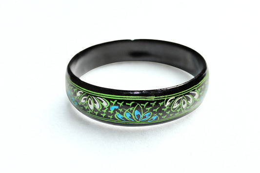 “Midnight Lotus” Lacquerware Bangle – BNG04