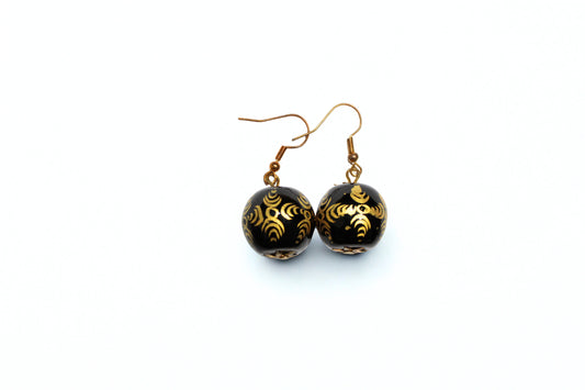 Golden Lotus Orb Earrings – ER11