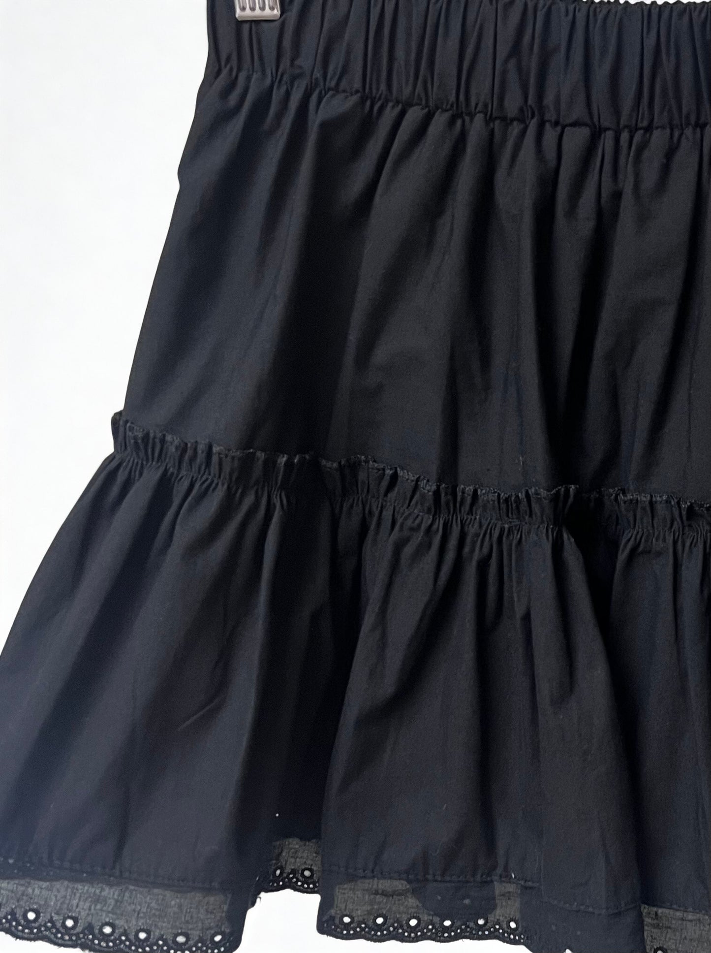 Midnight Ruffle Skirt – Cotton Poplin