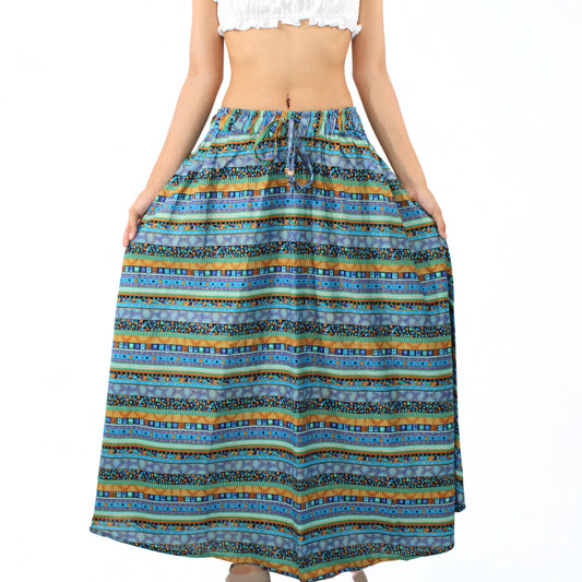 Boho Cotton Maxi Skirt