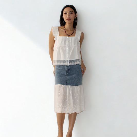 Clara Denim Bloom Skirt
