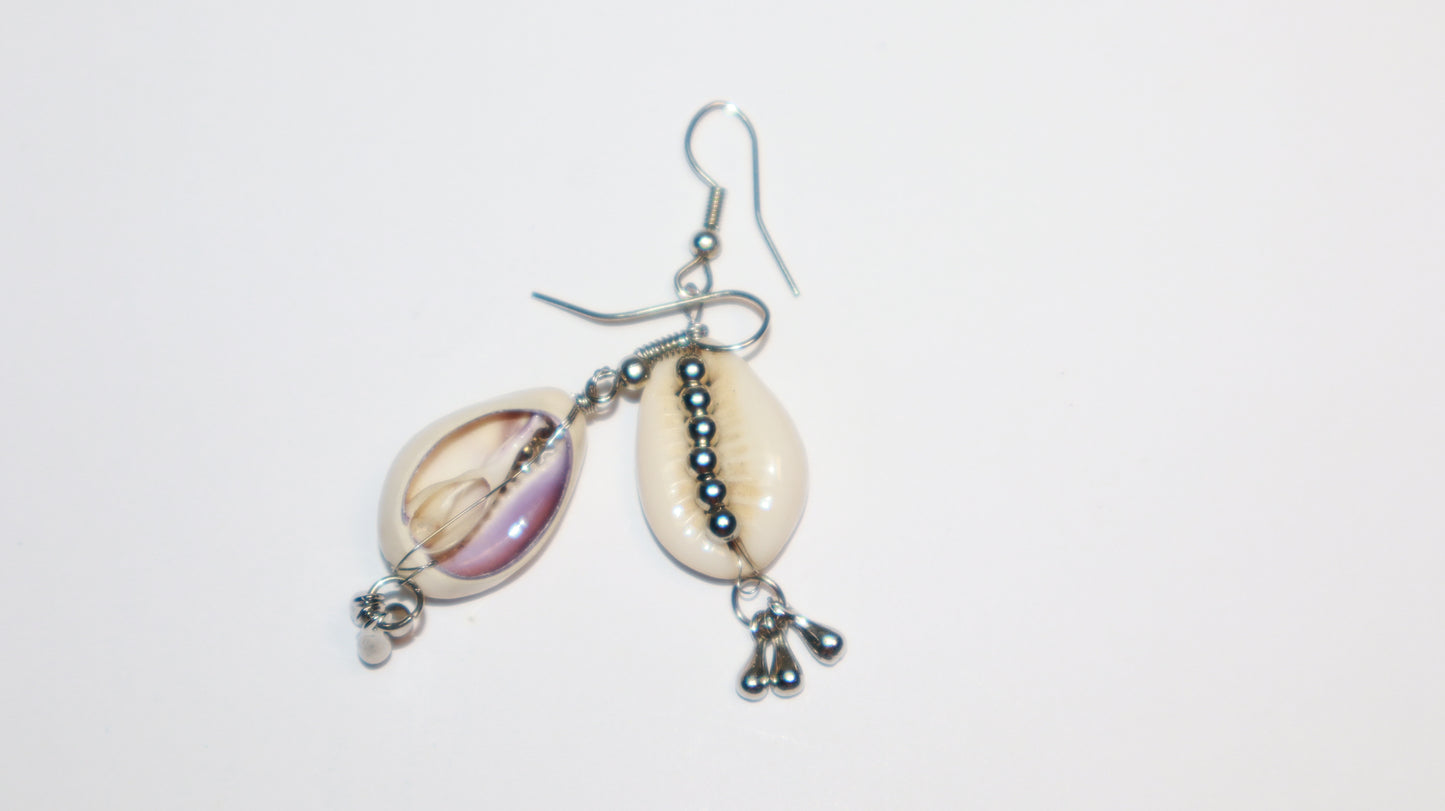 Ocean Spirit Cowrie Shell Earrings