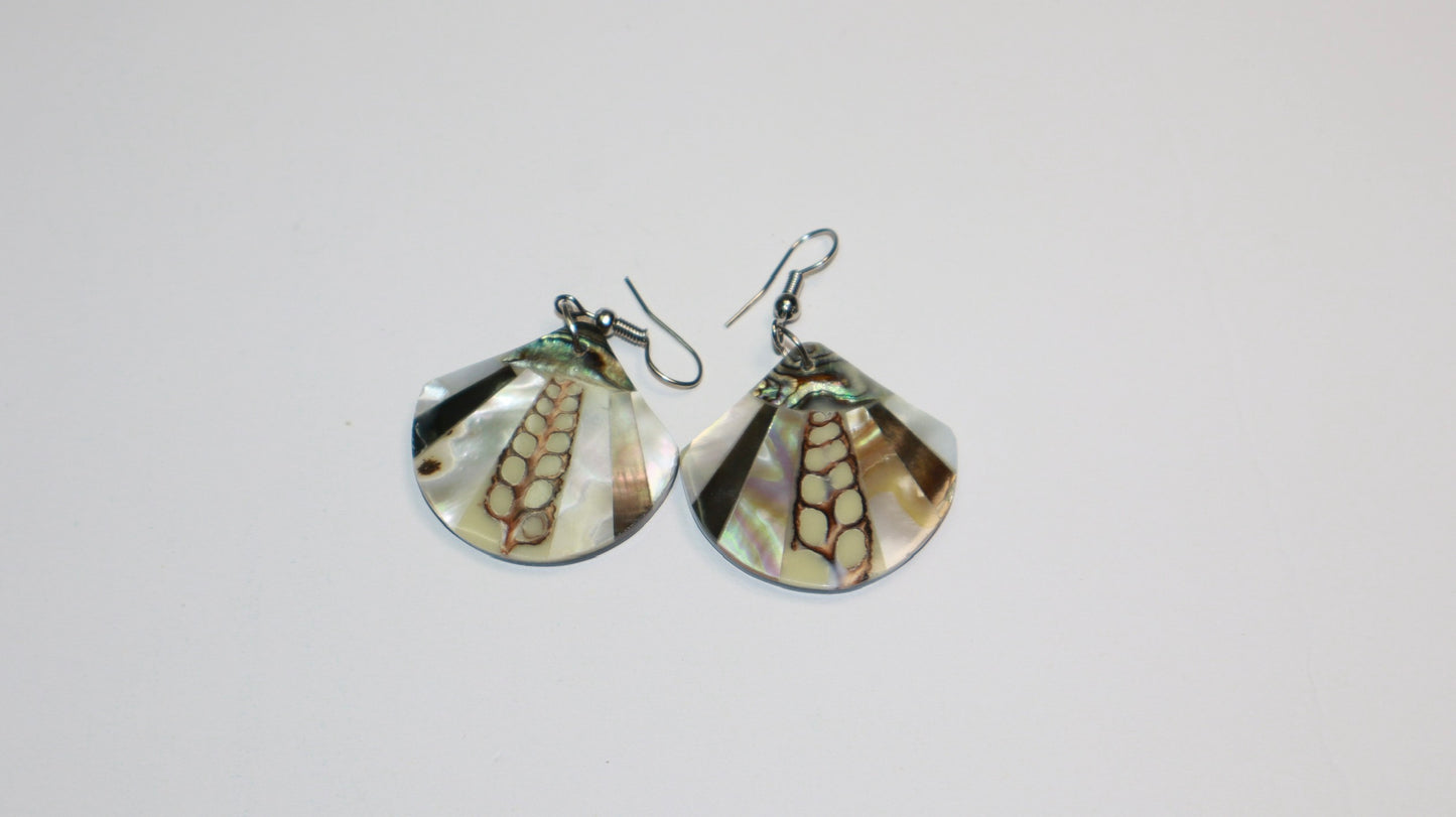 Seabreeze Abalone Fan Earrings