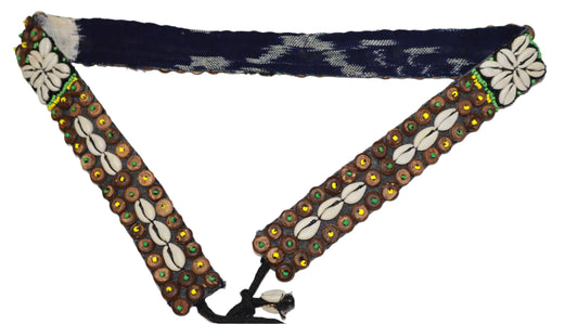 Cowrie Shell & Beaded Cotton Belt – Handmade Tribal Design