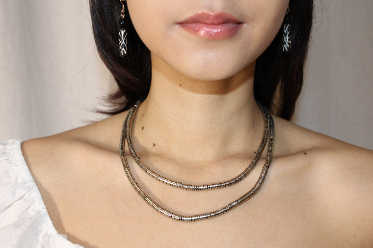 Etched Tree-Branch Drop Earrings