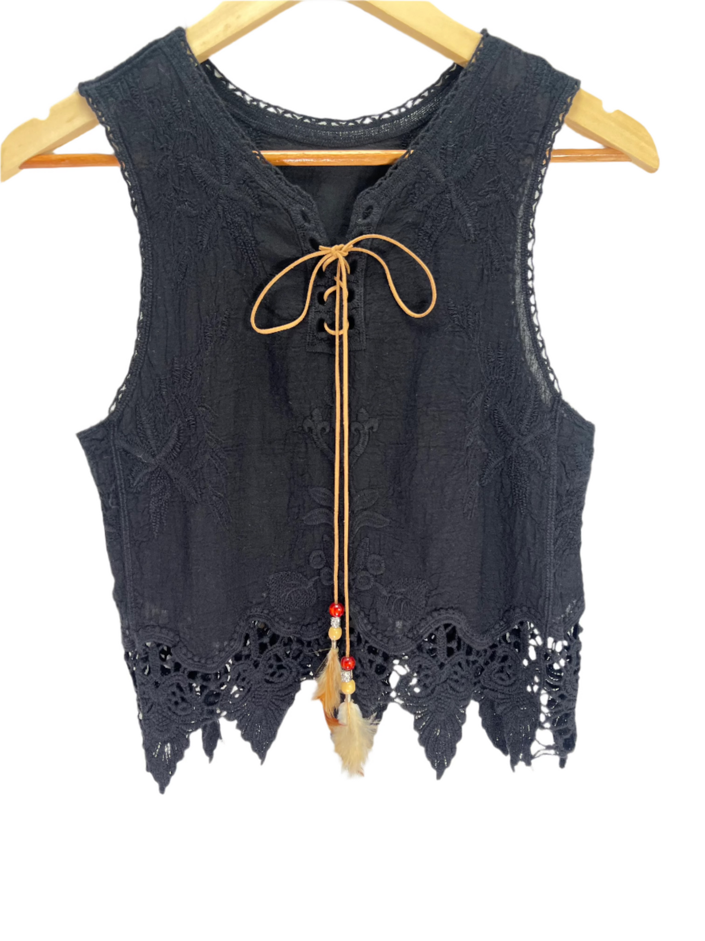 Natural Textured Cotton Sleeveless Top – Handwoven Look