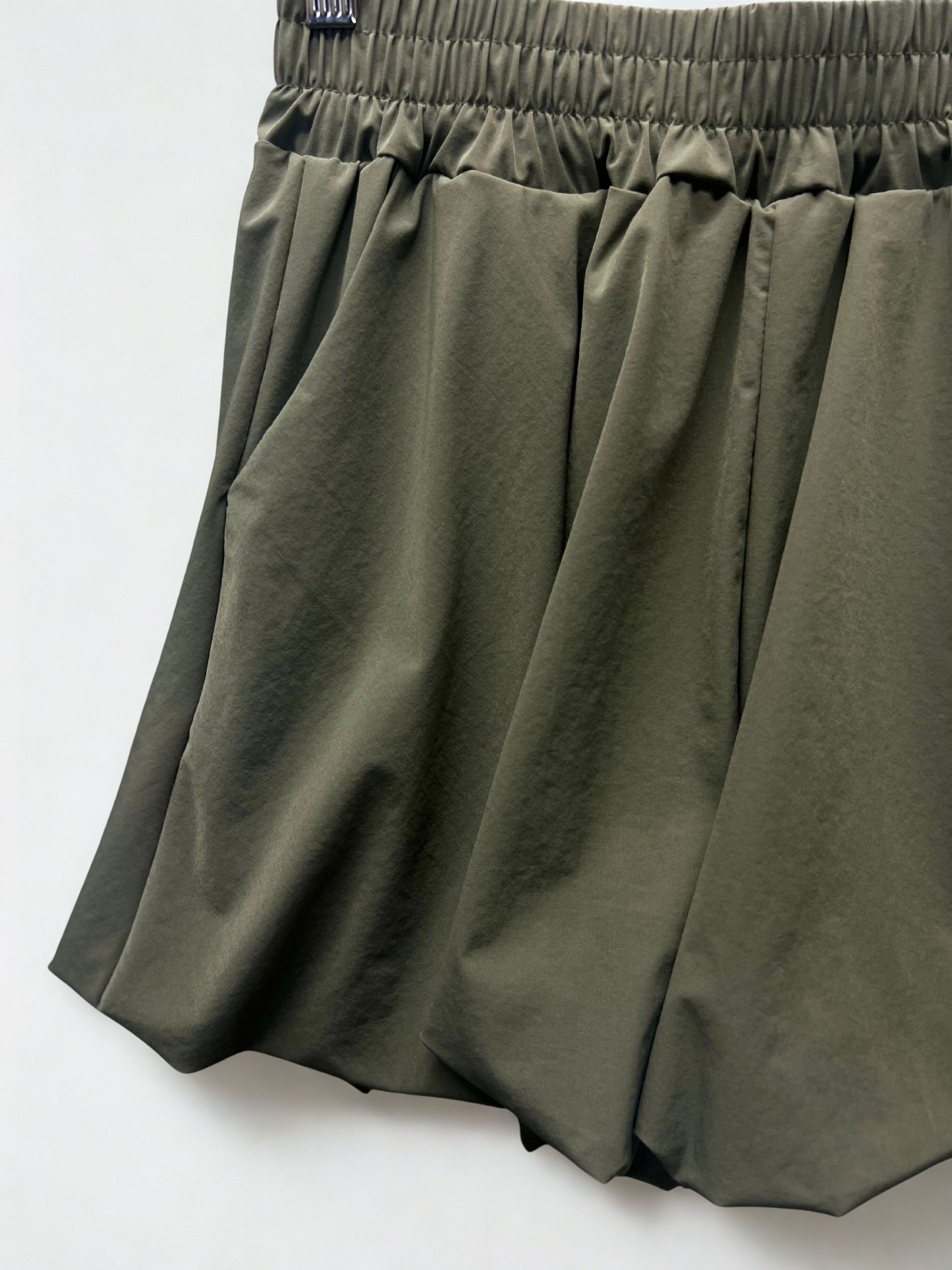 Olive Bloom Bubble Shorts