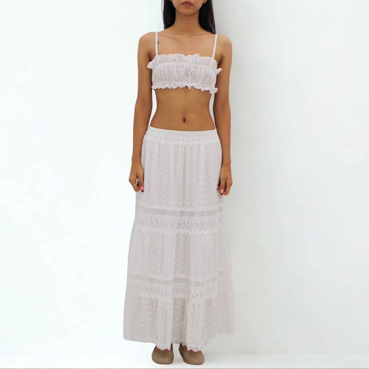 Elira Cotton Eyelet Skirt