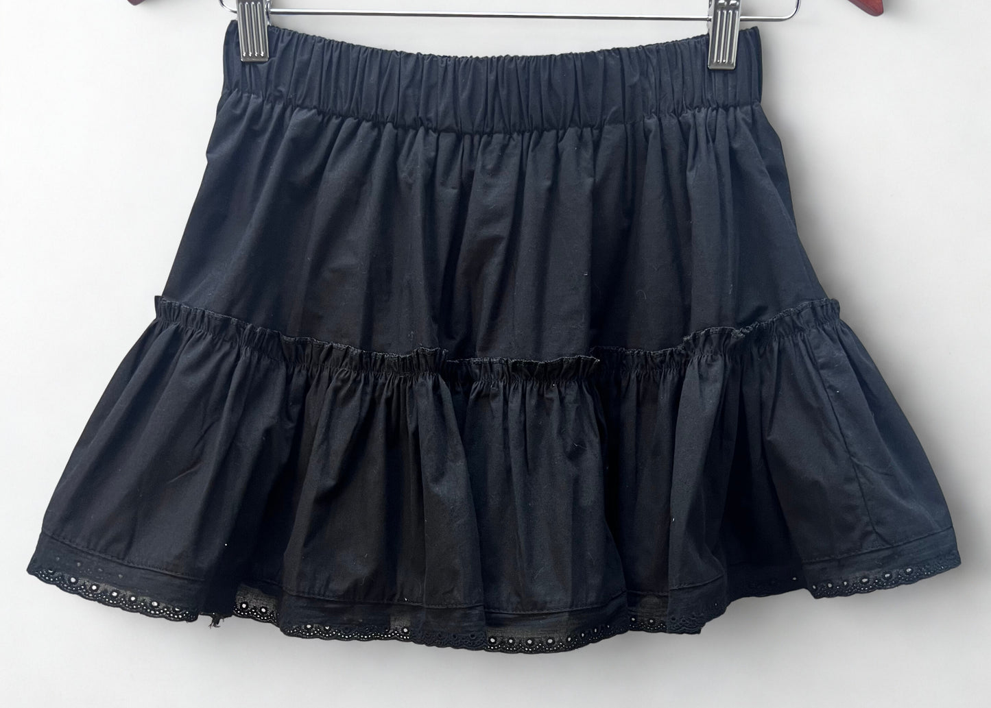 Midnight Ruffle Skirt – Cotton Poplin