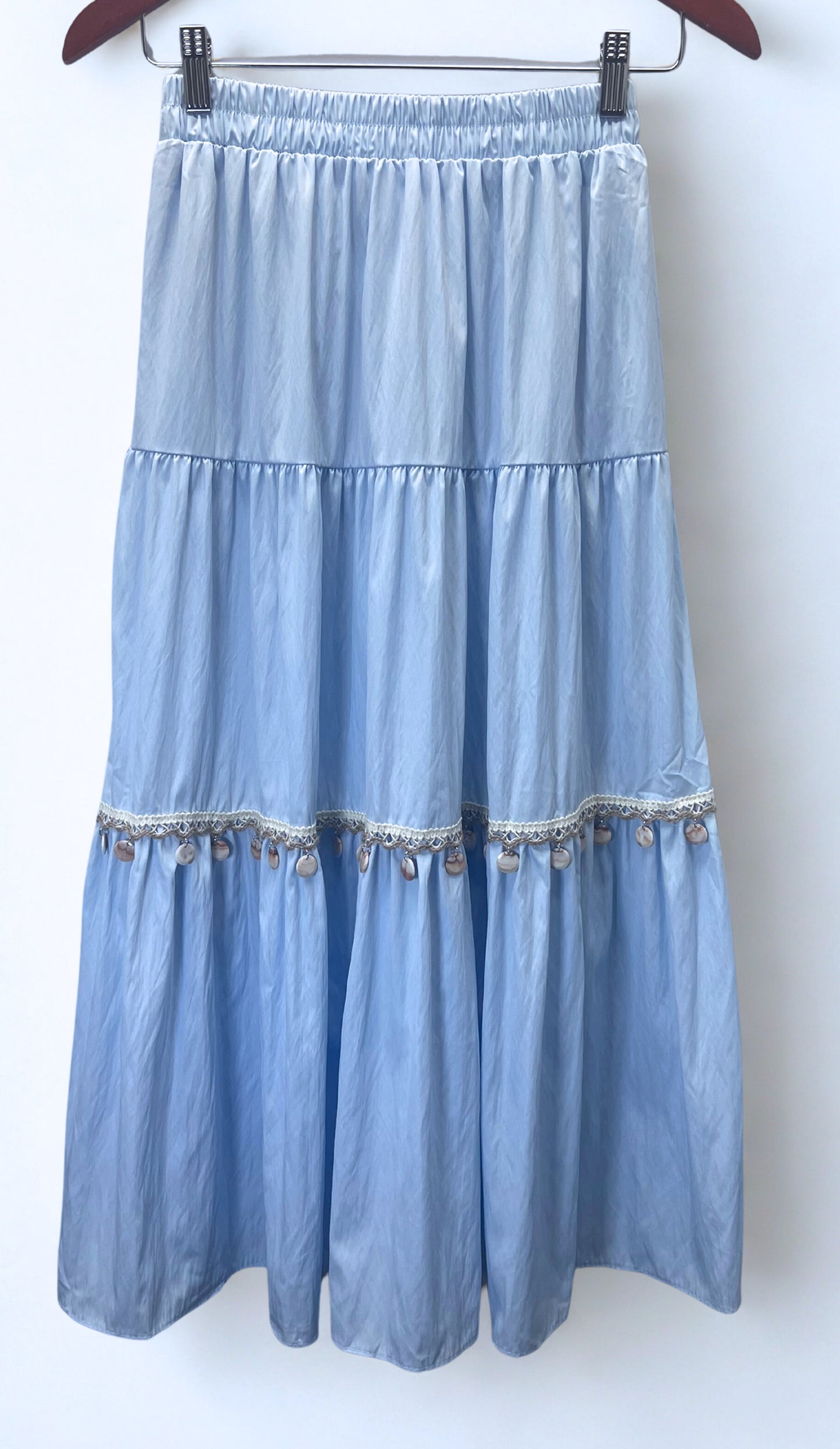 Isla Tiered Shell Taffeta Skirt