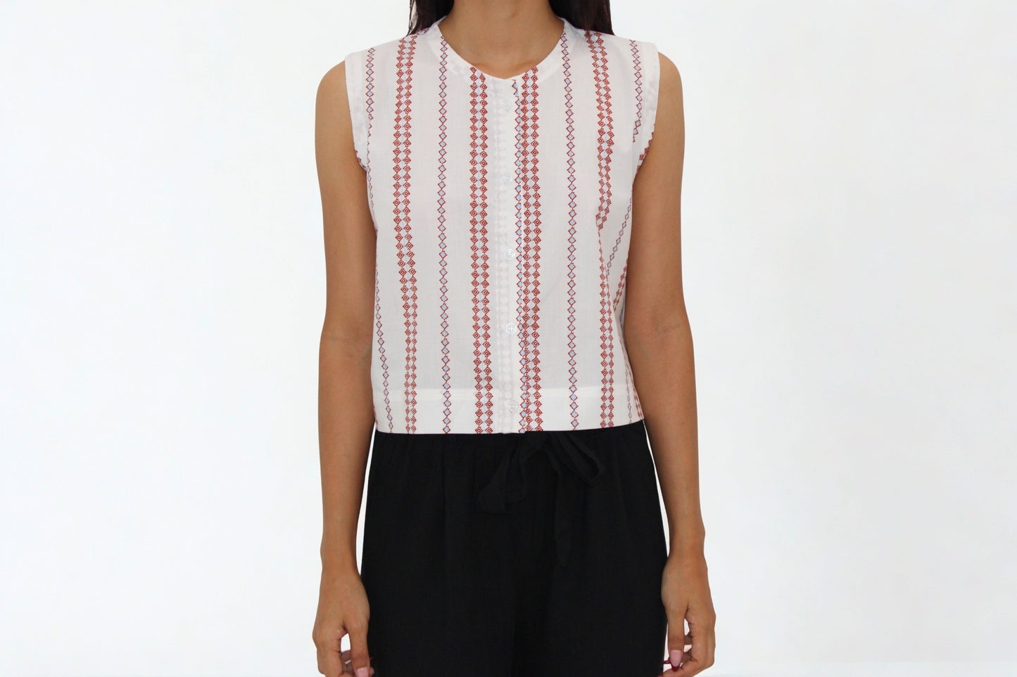 Zarela – Embroidered Cotton Crop Top